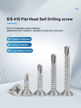 S/S 410 Flat Head Self Drilling Screw