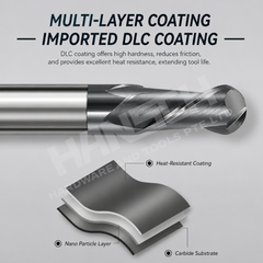 ZZBD-CT Ball Nose 2 Flute Carbide End Mills for Steel (两刃钢用球刀)