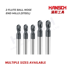 ZZBD-CT Ball Nose 2 Flute Carbide End Mills for Steel (两刃钢用球刀)