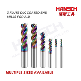 ZZBD-CT Carbide U-Groove End Mills 3 Flute DLC Coated for Aluminum DLC-Coating (三刃铝用平刀七彩)