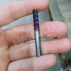 ZZBD-CT Hansch 4 Flute Corner Radius End Mill for Steel | Solid Carbide CNC Milling Cutter (四刃钢用圆鼻刀)