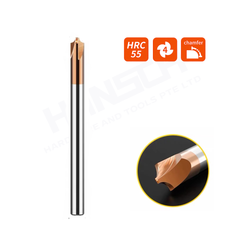 ZZBD-CT 4 Flute Inner Radius End Mill for Steel | Solid Carbide CNC Radius Milling Cutter (四刃钢用内R刀)