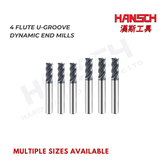 ZZBD-CT 4 Flute U-Groove Dynamic End Mill | Solid Carbide High-Efficiency CNC Milling Cutter (四刃U型槽动态铣刀)