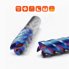 ZZBD-CT 4 Flute Square End Mill for Steel | Solid Carbide CNC Milling Cutter (四刃钢用平刀)