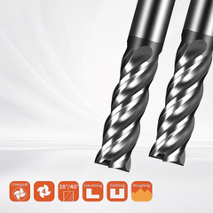 ZZBD-CT 4 Flute U-Groove Dynamic End Mill | Solid Carbide High-Efficiency CNC Milling Cutter (四刃U型槽动态铣刀)