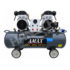 AMAX AM45-100 Oil-Free Air Compressor 4.5HP / 100L / 230V with MOM Cert 无油静音空气压缩机