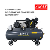 AMAX AMTB100-400HT Belt Drive Industrial Air Compressor Single & Two Stage Series (10HP / 400L) with MOM Certificate 工业空气压缩机(附 MOM 证书)
