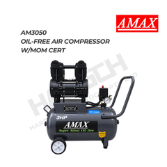 AMAX AM3050 Oil-Free Air Compressor 3.0HP / 50L 230V with MOM Cert 超静音无油空气压缩机