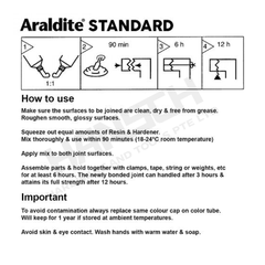 Araldite Standard 90min (17ml x 2) Blue Epoxy Adhesive 高强度防水填缝粘合剂