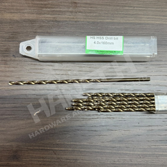 Hansch HSS Extra Long Twist Drill Bit 4.0 x 160mm 高速钢加长麻花钻头