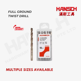 Hansch HSS Twist Drill Bit for Stainless Steel | Full Ground High Hardness Round Shank Drill Bit 工业级全磨钻