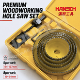 Hansch Hole Saw Set Premium Woodmaking Tool Set | Cutter Kit for Wood