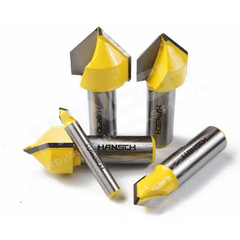 HANSCH Professional V Groove Router Bit V-Shaped Engraving Chamfer Cutter (木工A级V型刀)