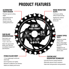Hansch Woodworking Circular Saw Blade - Energy-Saving 4" 5" /6" Lithium Saw Blade (新型节能锂电锯木头切割片)