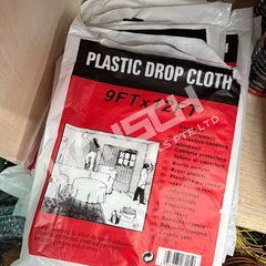 Plastic Drop Cloth– Protective Dust & Paint Cover Sheet for Renovation, Construction & Painting 装修油漆防尘遮盖布