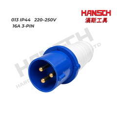 Industrial 16A 3-Pin Weatherproof Plug 220–250V Type 013 IP44 工业级三芯插头