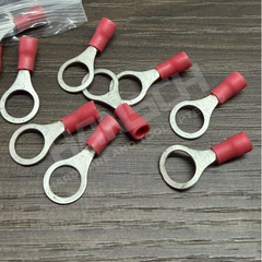 Red Insulated Ring Crimp Terminal Cable Lug – Electrical Wire Connector 红色绝缘圆环形冷压接线端子