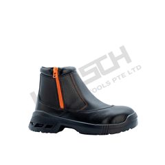 KING'S WD206 Black Zipper Mid Cut Safety Shoes Boots 中帮侧拉链安全靴