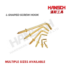 L-Shaped Screw Hook | Right Angle Screw Hook Various Sizes L型直角螺丝挂钩 - 多种尺寸可选