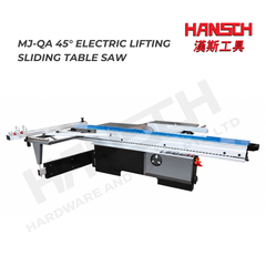 G-FORCE MJ-QA 45° Electric Lifting Precision Sliding Table Saw Woodworking Panel Saw 电动升降精密推台锯