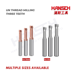 ZZBD-CT Solid Carbide UN 3-Flute /4-Flute Thread Mill – Unified National Thread Milling Cutter for CNC Machining (美制三牙螺纹刀)
