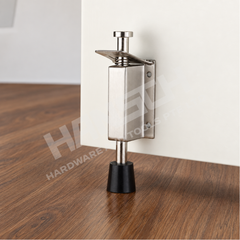 Nelon Stainless Steel Step-On Door Stopper 140mm Heavy Duty Foot Operated Door Holder 不锈钢脚踏式门挡