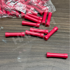 Red Insulated Butt Splice Wire Connector BV1.25 – Electrical Crimp Terminal (100 PCS) 红色绝缘对接端子