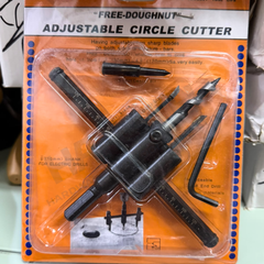 STAR-M Heavy-Duty Adjustable Circle Cutter 30–120mm with Twin Cutting Blades for Woodworking 重型可调式木工圆孔切割器