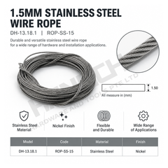 Stainless Steel Wire Rope Cable DH-13.18.1 不锈钢钢丝绳
