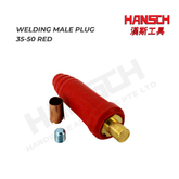 Welding male plug 13mm DKJ35-50 Red for Welding Machine (红色焊机快速接头公插)