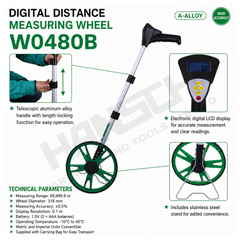 Wynn's Digital Walking Distance Meter W0480A/W0480B Portable Indoor/Outdoor Measuring 数显测距轮