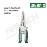 Wynn's W1051 Multi-Purpose Electrician’s Shears 200mm Wire Stripping, Cutting & Crimping Plier 多功能电工剪