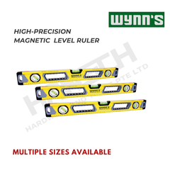 Wynn's High-Precision Aluminum Alloy Magnetic Spirit Level Ruler (W0092) Heavy-Duty Construction Level with Strong Magnetic Base 高精度铝合金水平尺 (强磁)