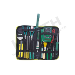 Wynn's 17PCS Network Maintenance Tool Set with Multimeter, Soldering Iron, Pliers & Tool Bag (W017B) 17件套网络维修工具包组套