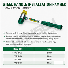 Wynn's Professional Steel Handle Installation Hammer W108 钢管柄安装锤