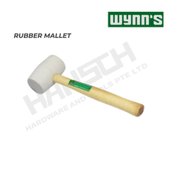 Wynn's White Rubber Mallet with Wooden Handle (W0164) 木柄橡胶锤