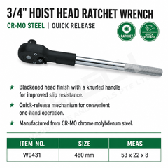 Wynn's 3/4" Hoist Head Ratchet Wrench W0431 Heavy Duty Industrial Socket Wrench 重型棘轮扳手 葫芦头