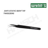 Wynn's Stainless Steel Anti-Static Bent Tip Tweezers (WESD-15) Precision Curved Fine Tip Tweezers 特弯头镊子