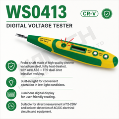 Wynn's Digital Voltage Tester Pen (WS0413) Electrical Circuit Tester with LED Light & Digital Display 多功能电笔