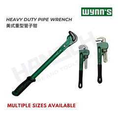 Wynn's Heavy Duty American Pattern Pipe Wrench – Industrial Cast Steel Adjustable Plumbing & Pipe Fitting Wrench (美式重型管子钳_