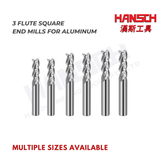 ZZBD-CT Carbide Square End Mills 3 Flute for Aluminum (三刃铝用平刀)