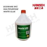 EcoWare 3kg White Glue Interior Fitting Adhesive 水性白胶 木材家具装修粘合剂