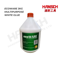 EcoWare 3kg White Glue Interior Fitting Adhesive 水性白胶 木材家具装修粘合剂