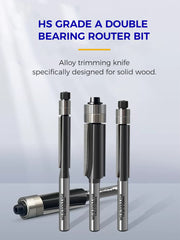 HS Grade A Double Bearing Router Bit A级双轴承修边刀