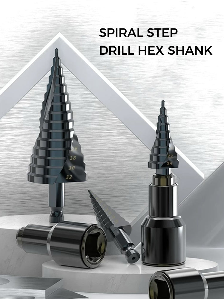 Spiral Step Drill Hex Shank 螺旋阶梯钻六角柄(6542)