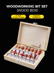 Woodworking Bit Set (Wood Box) 木工套装刀具(木盒)