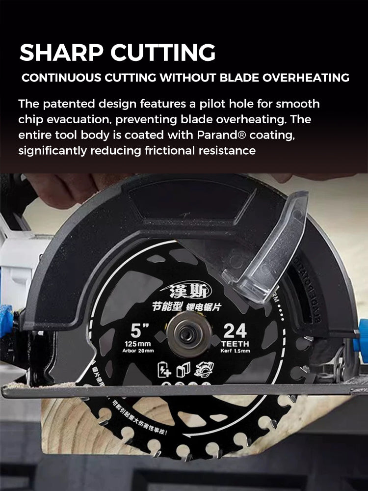 HS Energy-Saving Saw Blade 节能型镂空锂电锯片黑