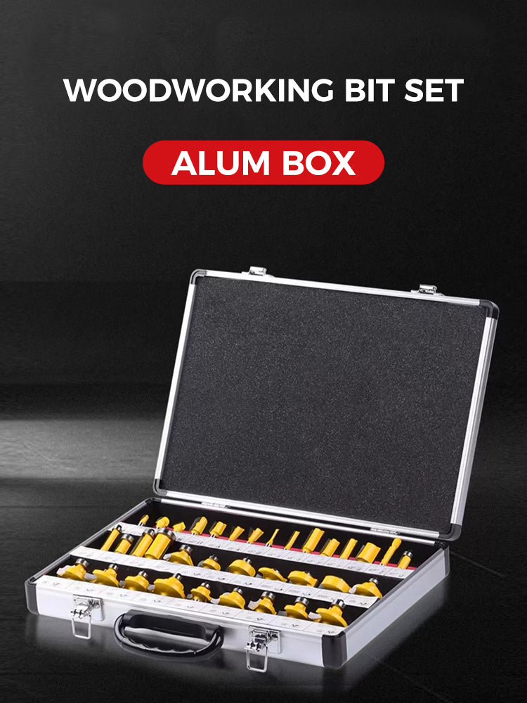 Woodworking Bit Set (Alum Box)木工套装刀具(铝盒)