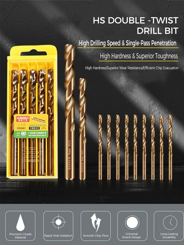 HS Double -Twist Drill Bit 全磨制双头麻花钻