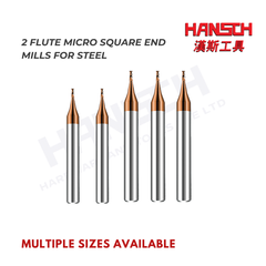 ZZBD-CT 2 Flute Micro End Mill for Steel Cutting | Solid Carbide Square Nose Milling Tool (两刃钢用小径平刀)